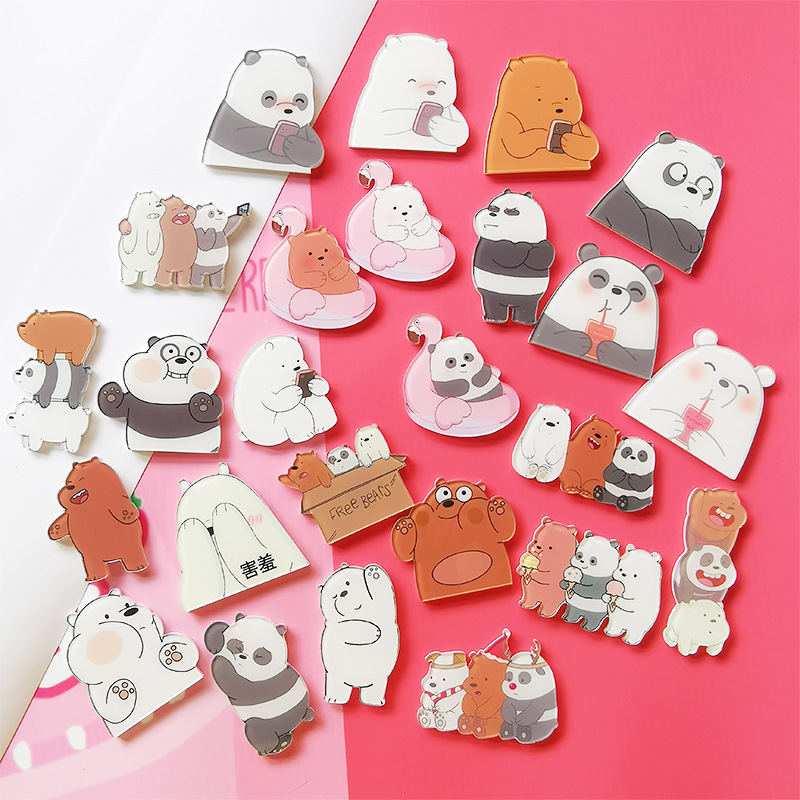 Ghim cài 3 chú gấu We Bare Bears