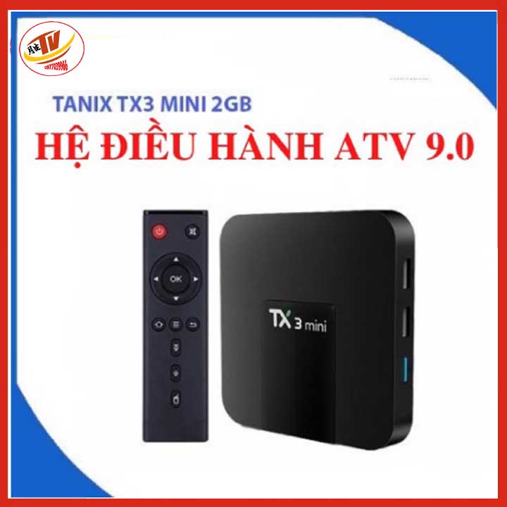 [kèm khiển giọng nói] Android Tivi Box Tanix TX3 Mini - Ram 2GB Rom 16GB Android 9.0 wifi 5g - Bluetooth 4.0 Android TV Box TX3 chạy siêu mượt