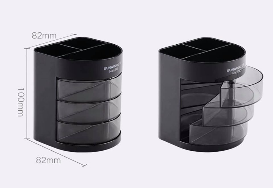 Cốc cắm bút 3 ngăn Sunwood 6145