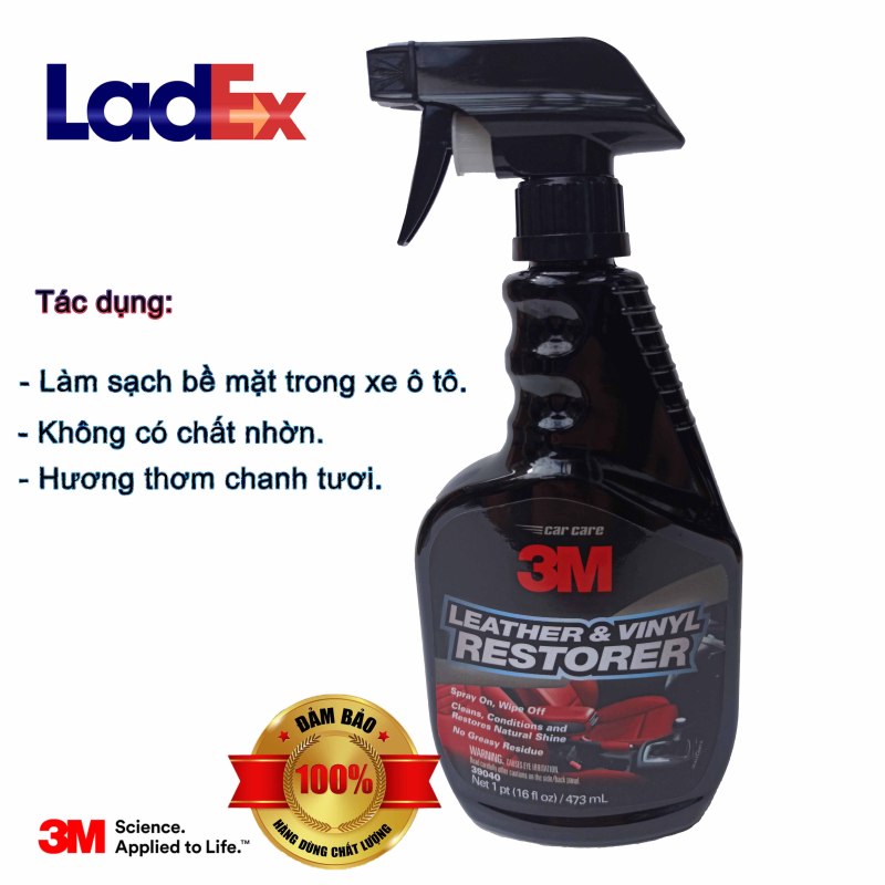 3M Dưỡng, Làm Sạch, Chăm Sóc, Nội Thất Xe Ô Tô - 3M 39040 Leather Vinyl Restorer