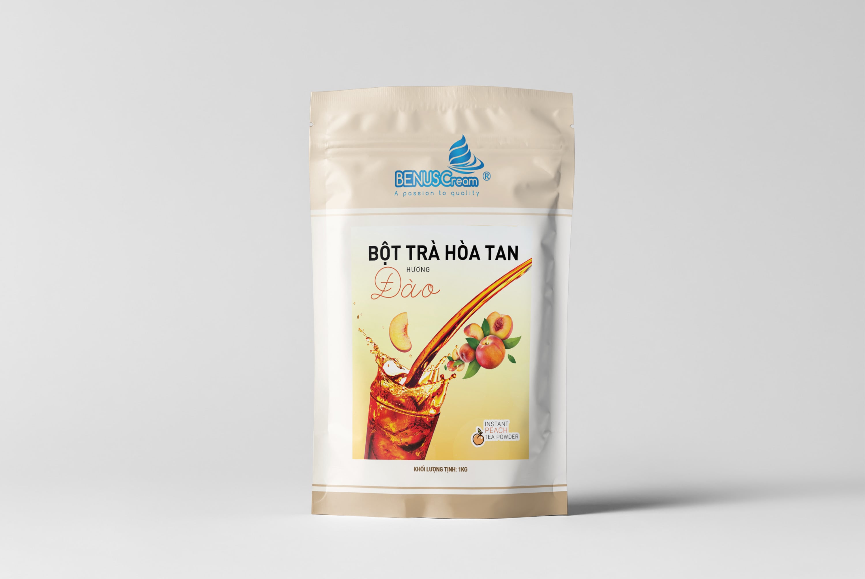 Bột Trà Hòa Tan BENUSCream - Vị Dâu
