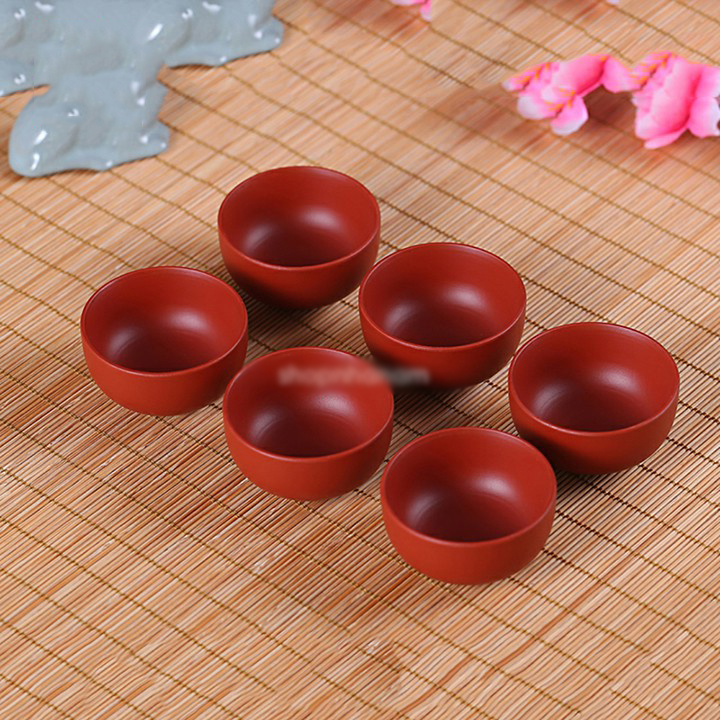 Chén trà đạo gốm sứ tử sa màu trơn, chén trà gốm sứ Decor Việt