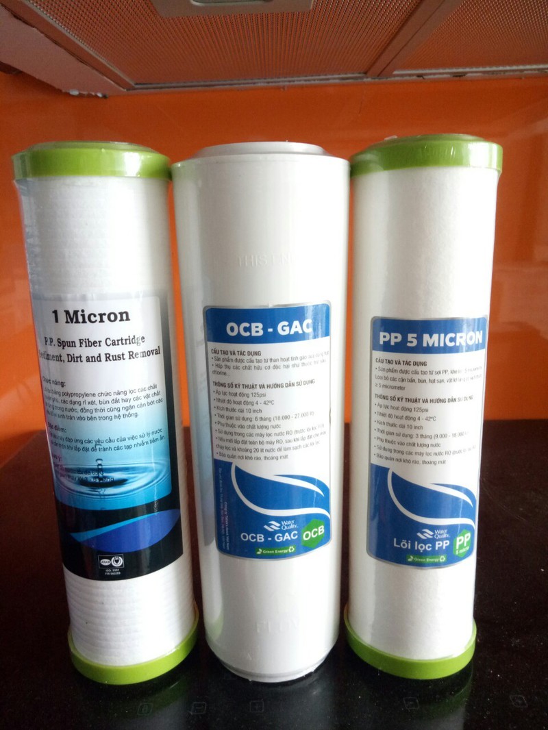 Bộ 3 lõi lọc nước số 1 2 3 máy lọc nước Apuwa