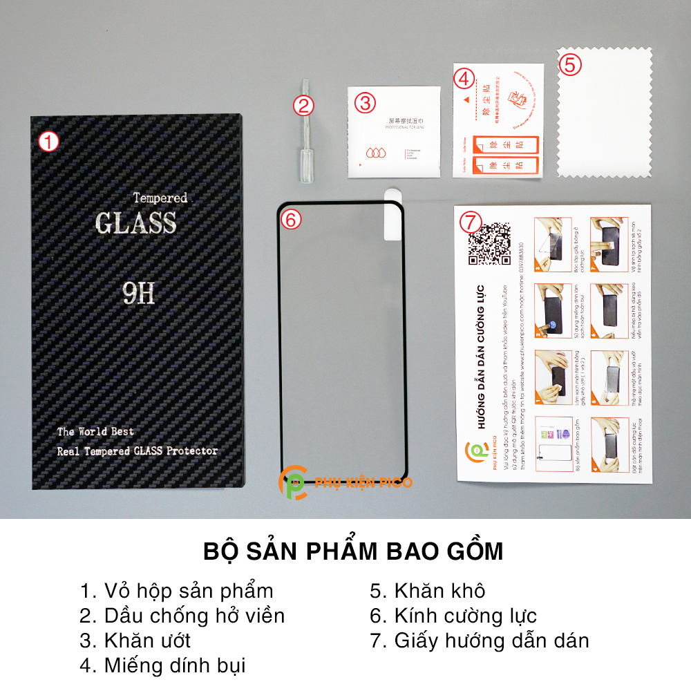 Kính cường lực Reno 2 full màn hình viền đen siêu mỏng độ cứng 9H - Dán màn hình Oppo Reno 2