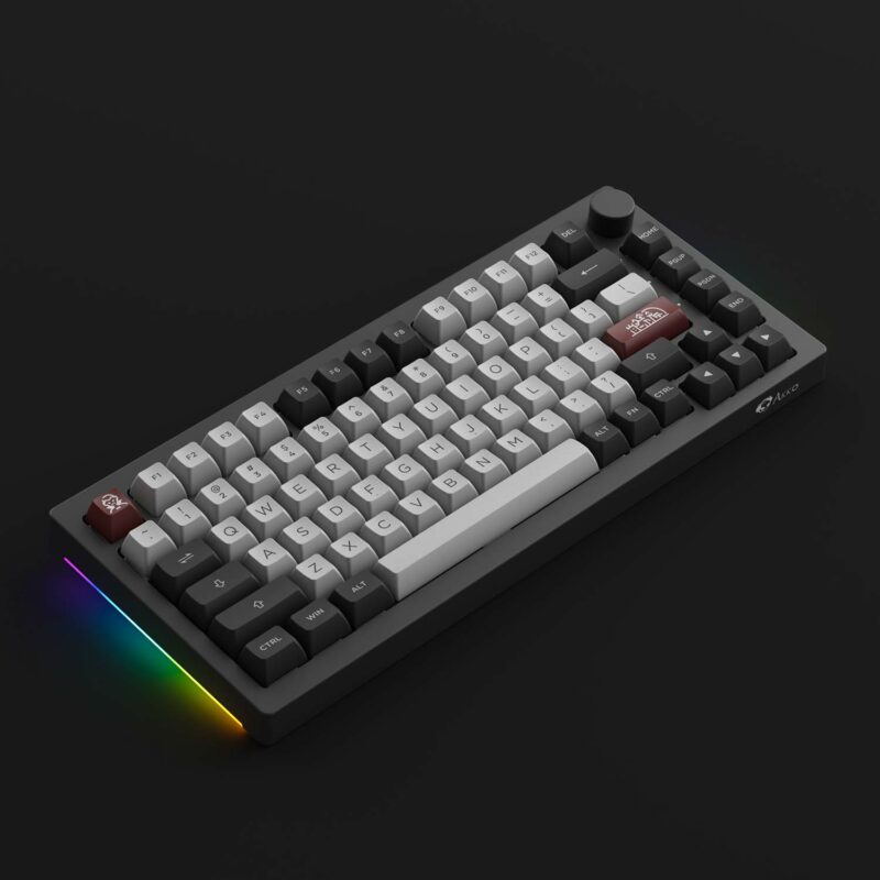 Akko 5075b plus-s Dracula Castle mechanical keyboard (multi-modes/RGB/hotshoe/gasket mount/south facing/cream yellow pro switch)