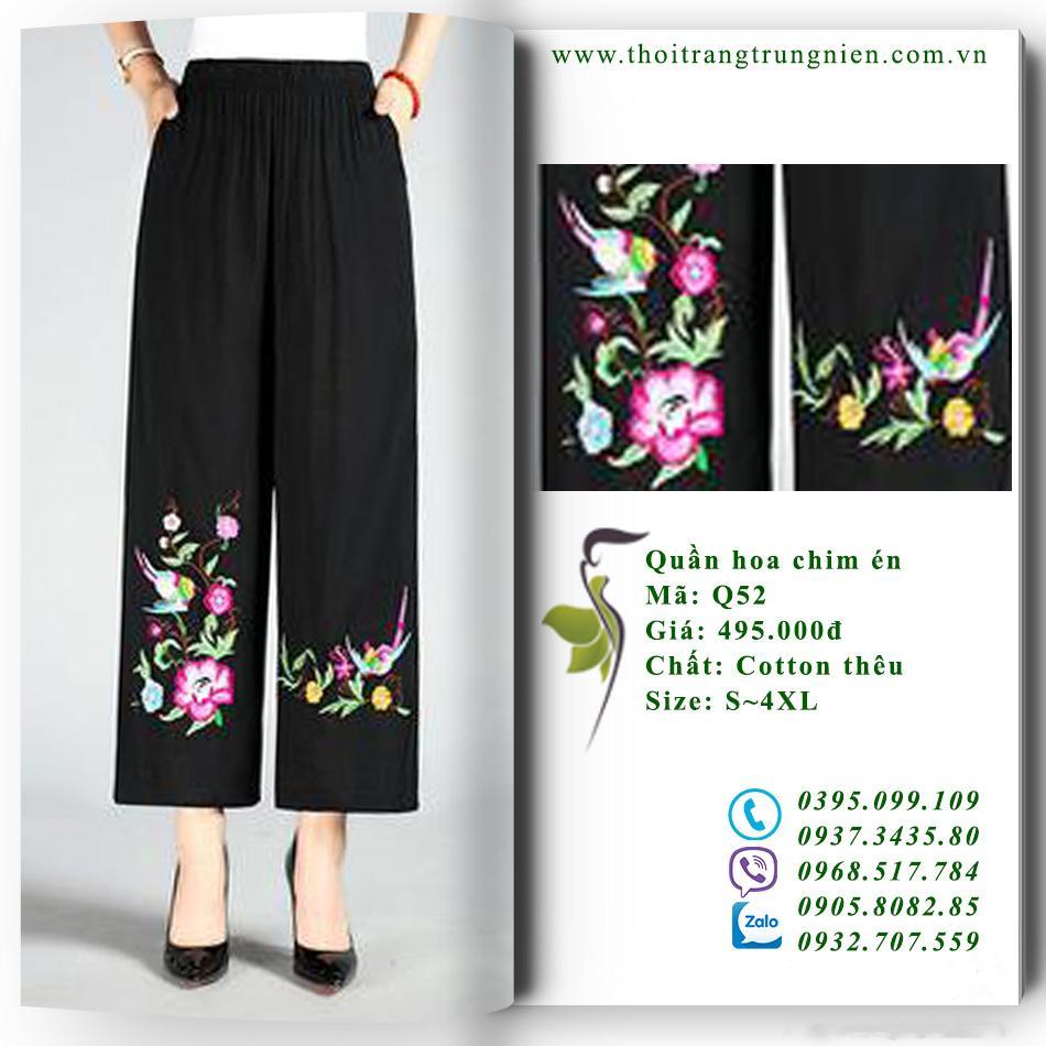 Q52 - Quần hoa chim én - SIze: S~4XL