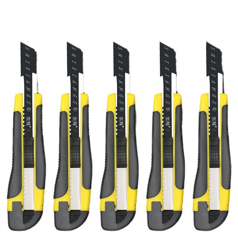 Dao rọc giấy đa năng 18mm loại, dao trổ cố định lưỡi dao siêu sắc,lưỡi thép đen siêu sắc, cắt giấy, rọc băng keo, bìa carton-HAUSE