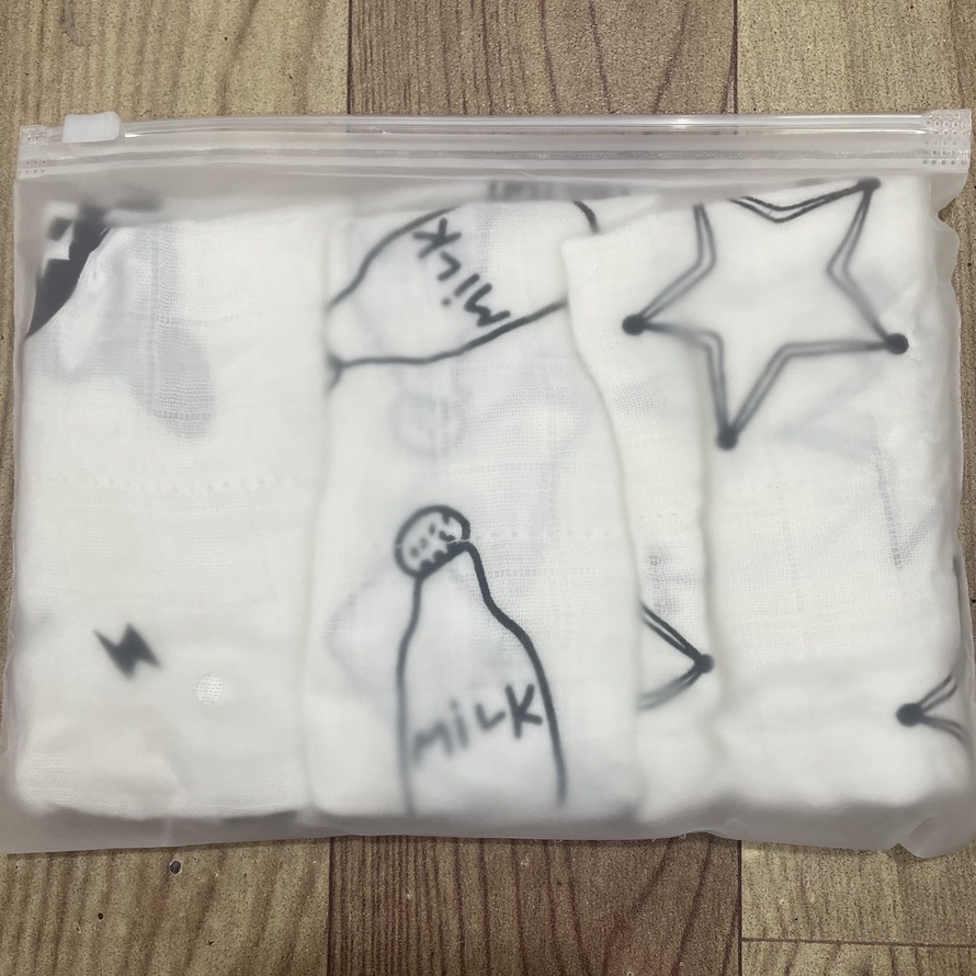 Set 3 Khăn Mặt Sợi Tre Muslin