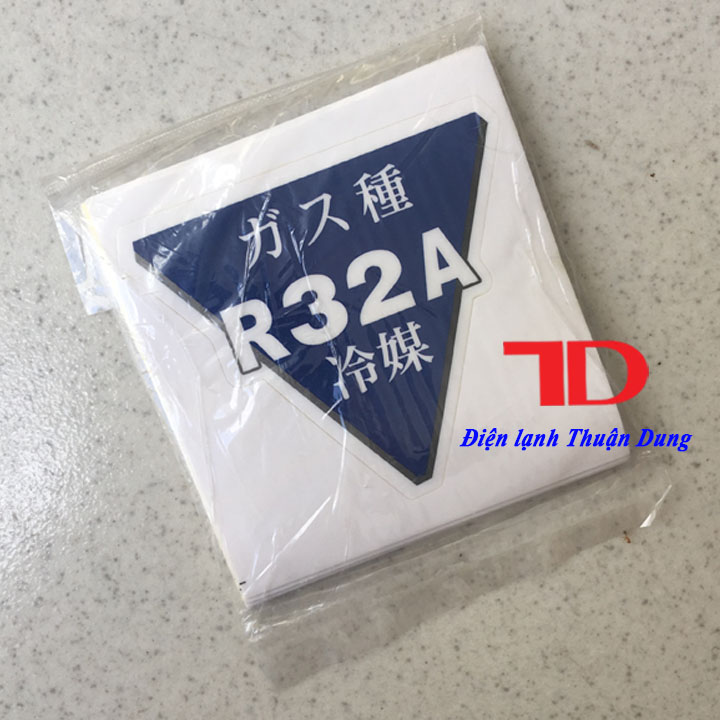 Combo 10 Tem trang trí gas R32 nội địa Nhật 5x5cm