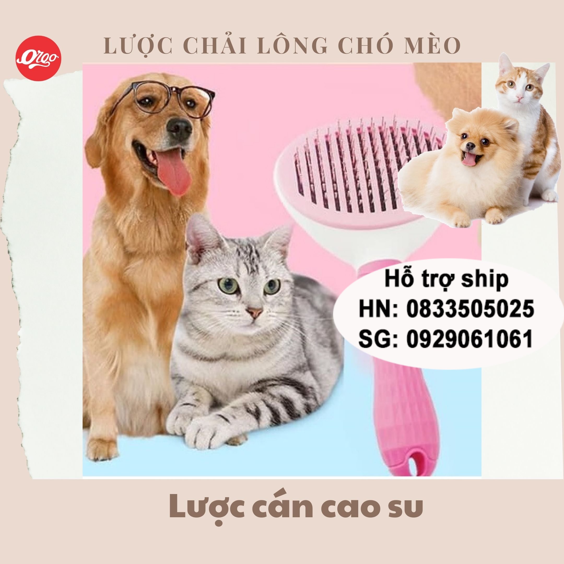 Orgo - Lược Chải Lông Chuyên Nghiệp Tiện Dụng Cho Thú Cưng