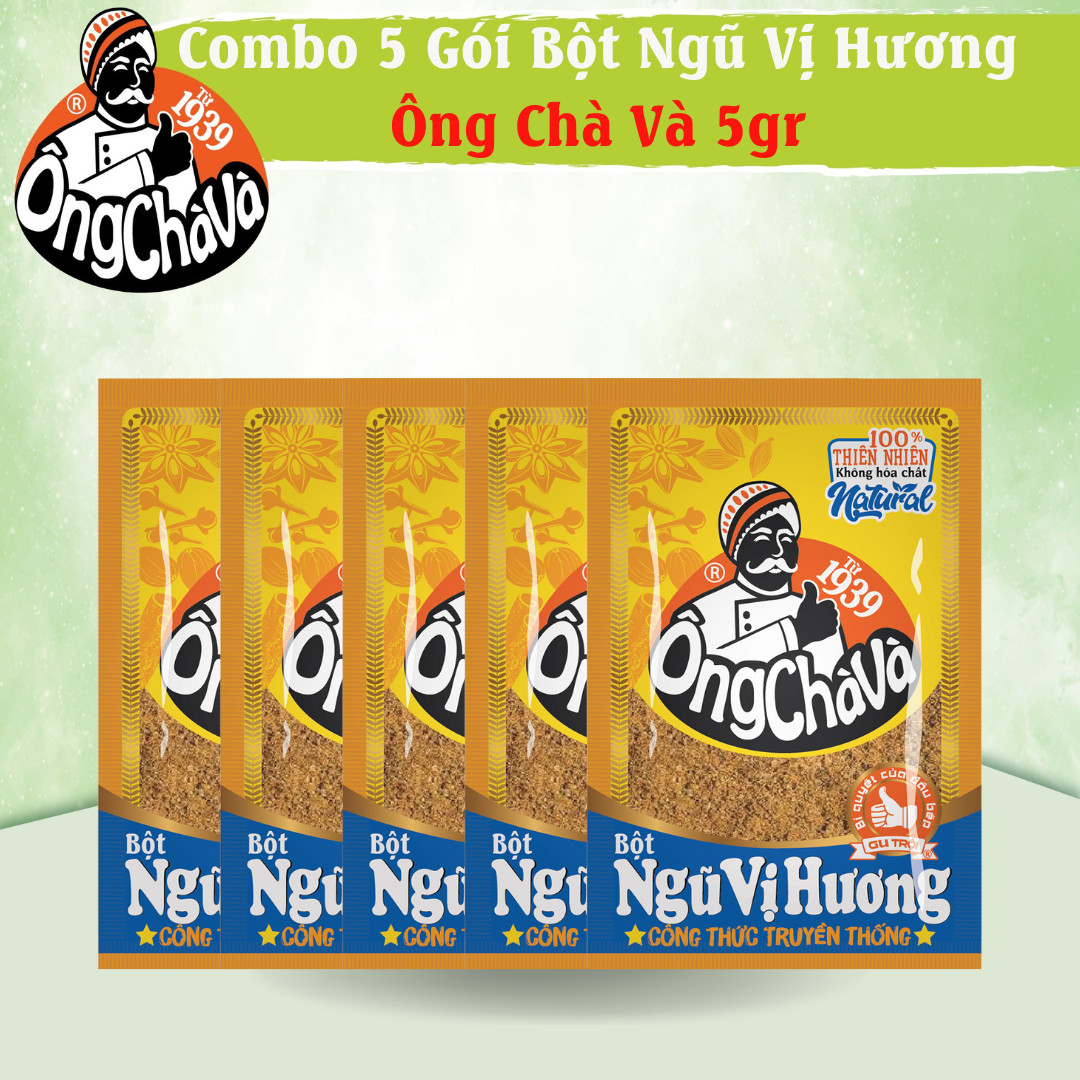 5 packs of Ong Cha Va Five spices 5g