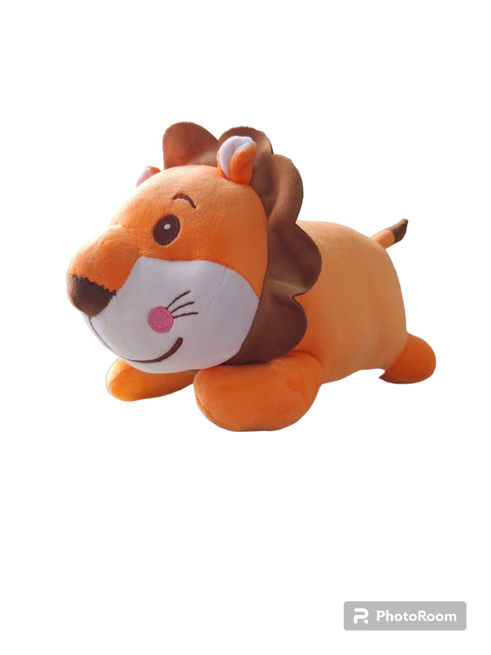 Gấu bông sư tử nằm dễ thương vải miniso siêu mềm mịn, Gối ôm sư tử siêu mềm siêu cưng cho bé, an toàn cho người sử dụng