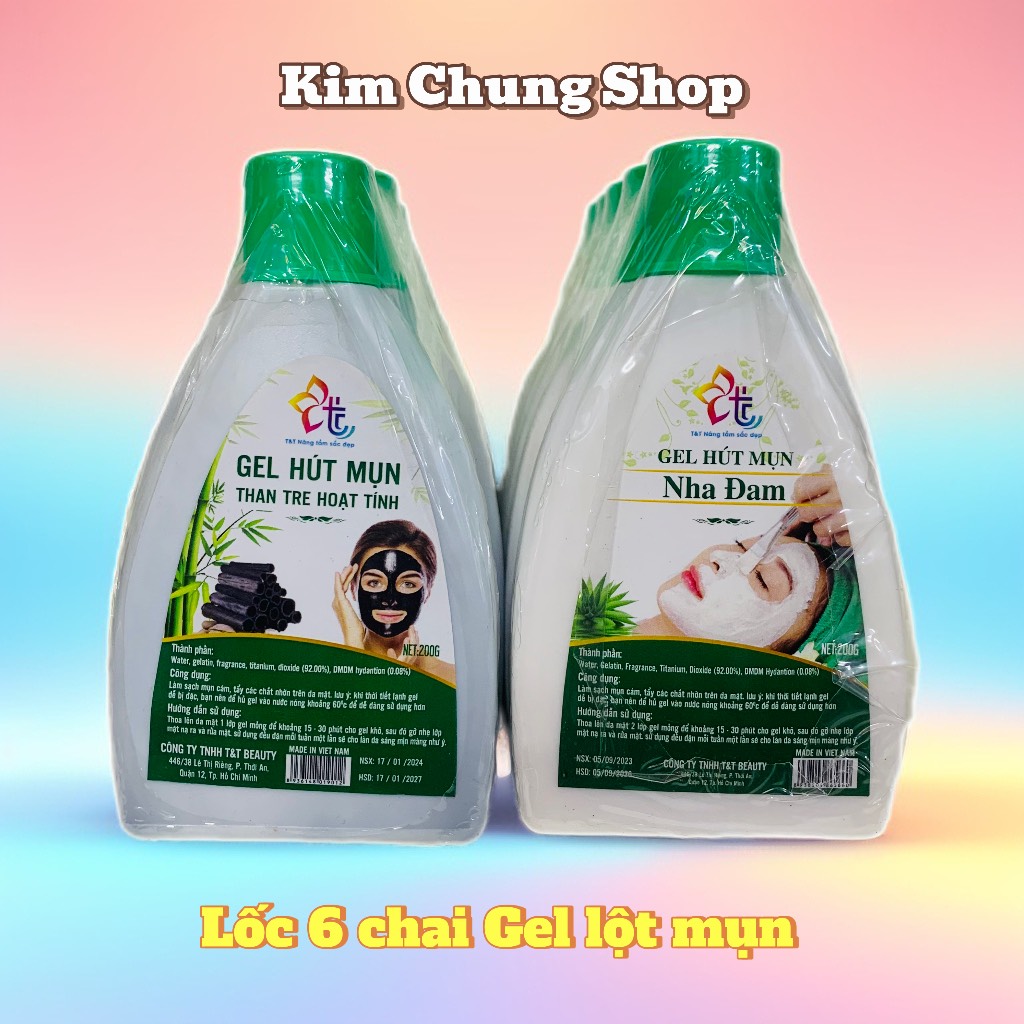 Gel lột mụn T&T 200g (Nha đam, Than hoạt tính)
