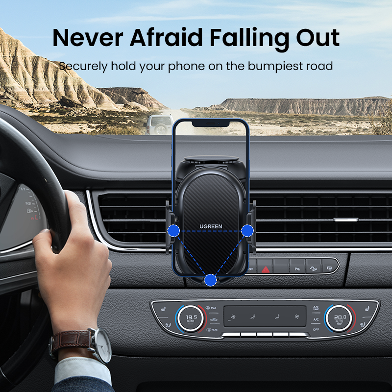 UGREEN Car Phone Mount Cellphone Holder for Car Windscreen Mobile Dashboard Mount Gravity Suction Cup Sticky Cradle Long Arm Clamp Stand Model：20473