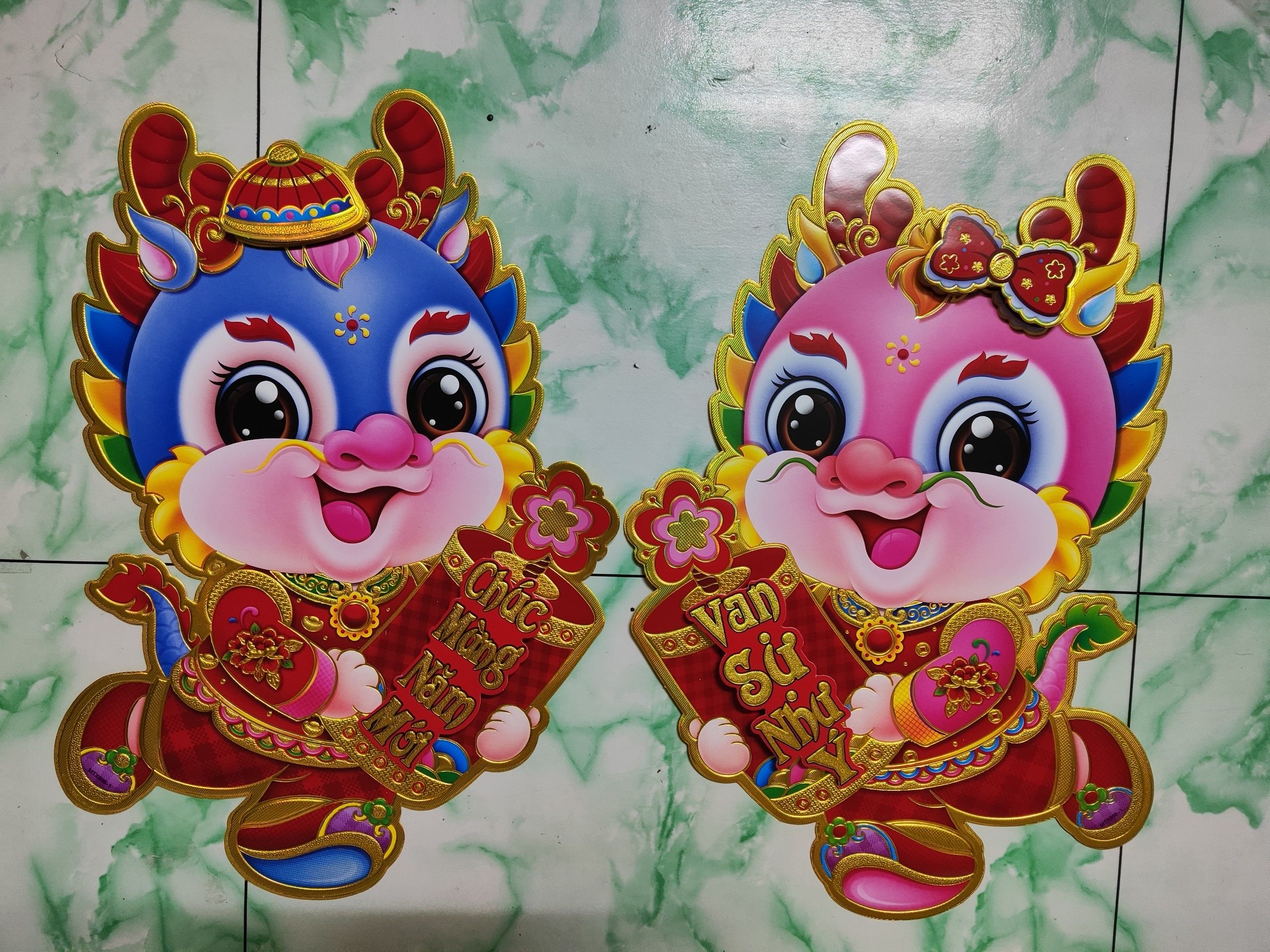 COMBO 2 CON RỒNG TRANG TRÍ TẾT NHIỀU MẪU