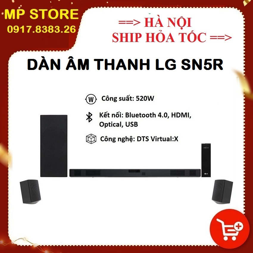 [VOUCHER 8% -FREESHIP] Loa Thanh Soundbar LG 4.1ch SN5R (520W)