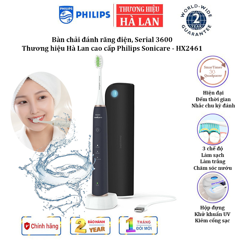 [2 years warranty] Philips Sonicare hx2461 serial 3600 electric toothbrush-imported