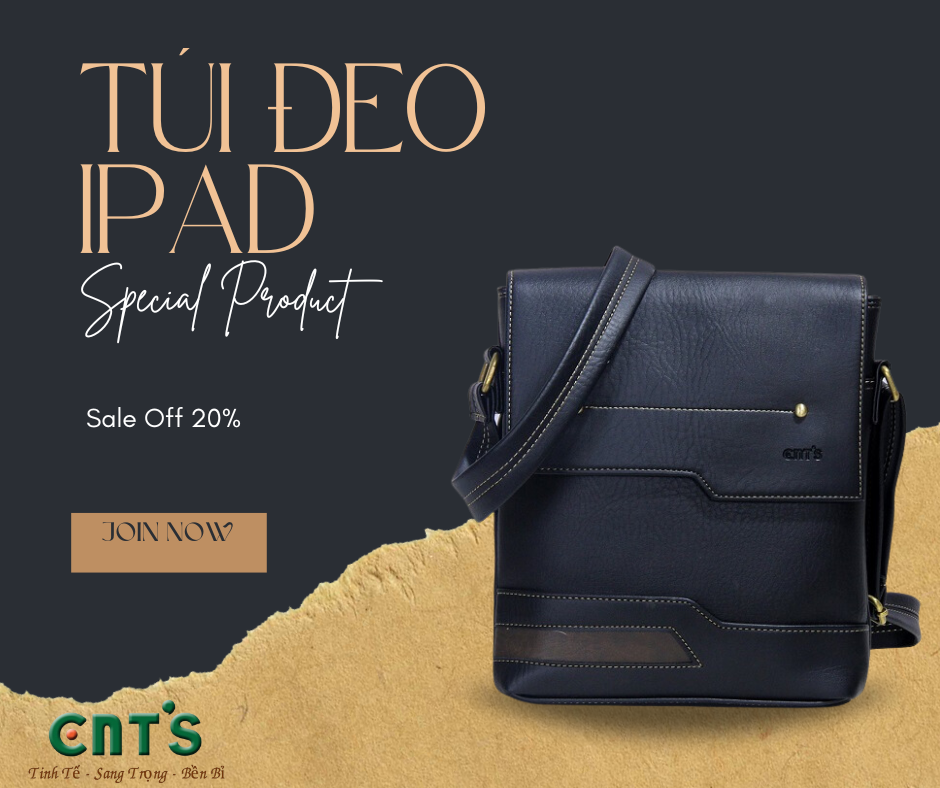 Túi đeo chéo CNT unisex IPAD22 phong cách cá tính