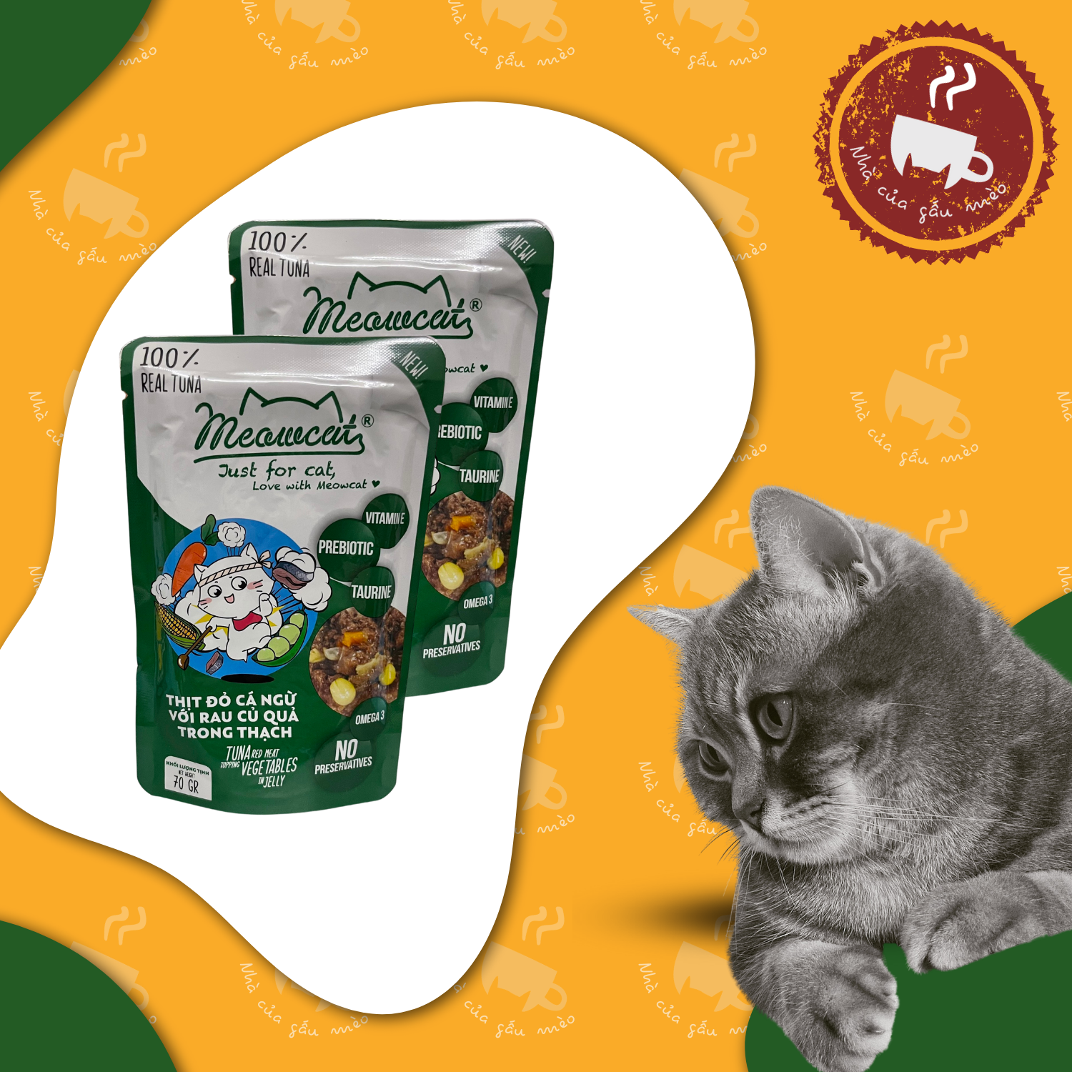 Pate Meowcat cho mèo 70g