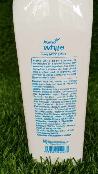 [HCM]Sữa tắm trắng da Aroma White 480ml