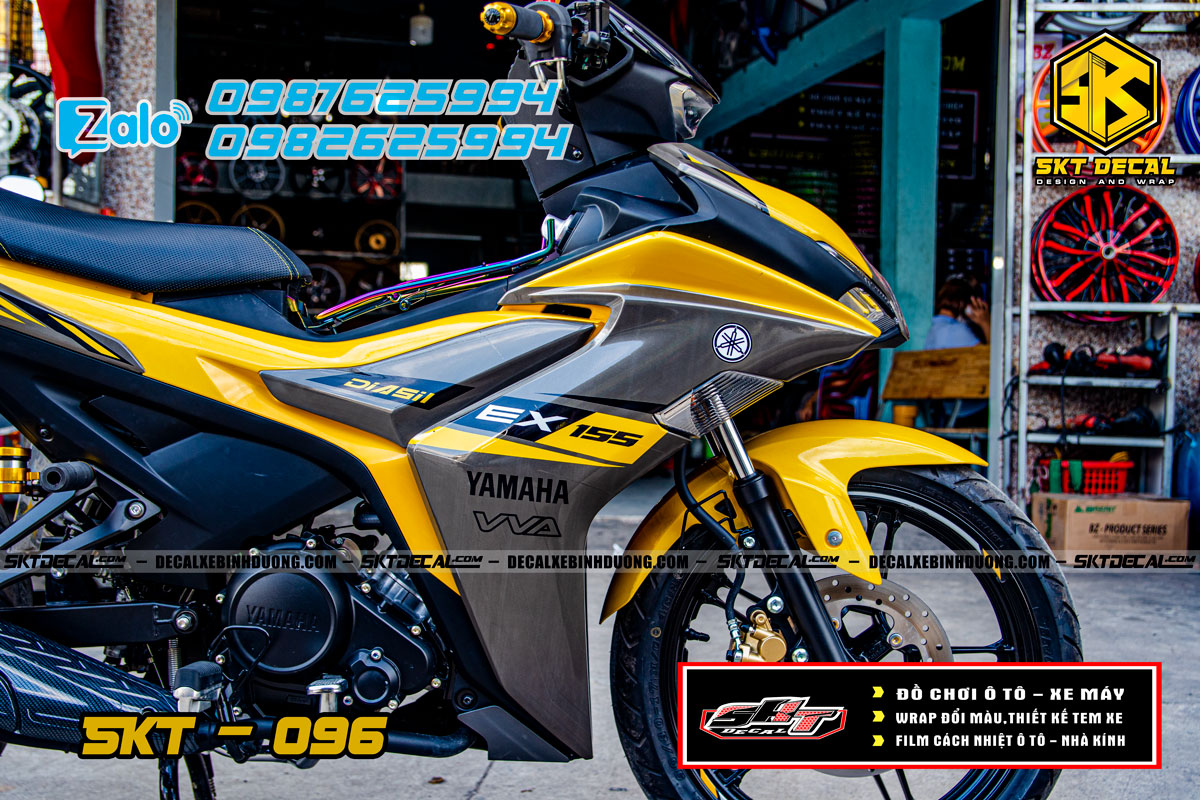 Tem Trùm Exciter 155 Xám Vàng 096