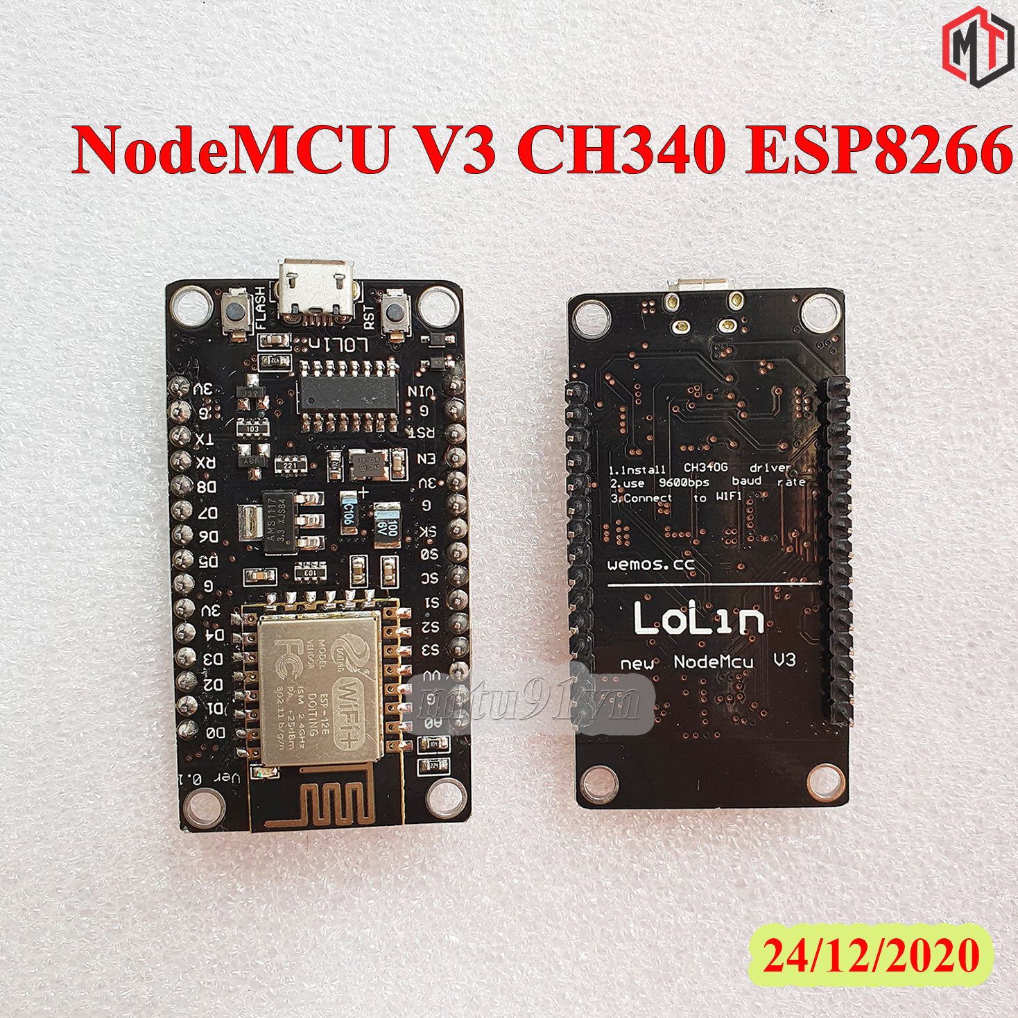 Module NodeMCU v3 CH340 - Kit RF Thu Phát Wifi ESP8266