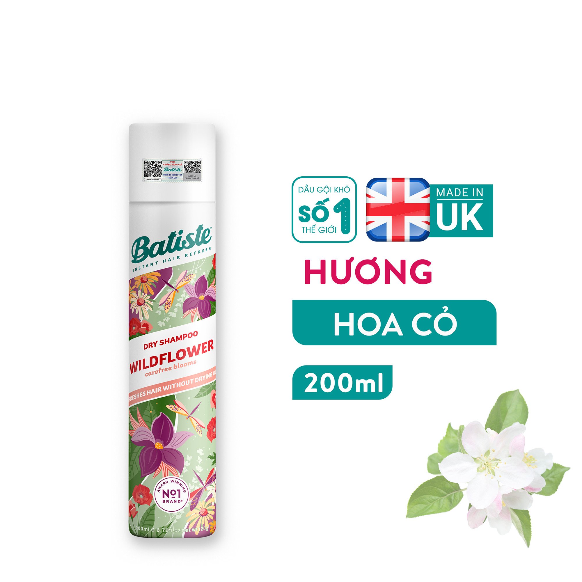 Dầu Gội Khô Batiste Dry Shampoo 50ml / 200ml