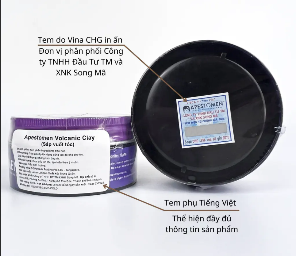 Sáp vuốt tóc Apestomen Volcanic Clay - Có tem chính hãng