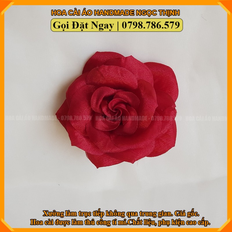Hoa cài áo váy cánh nhọn, hoa hồng cài áo, hoahandmade, phụ kiện cài áo, cài áo ngocthinh