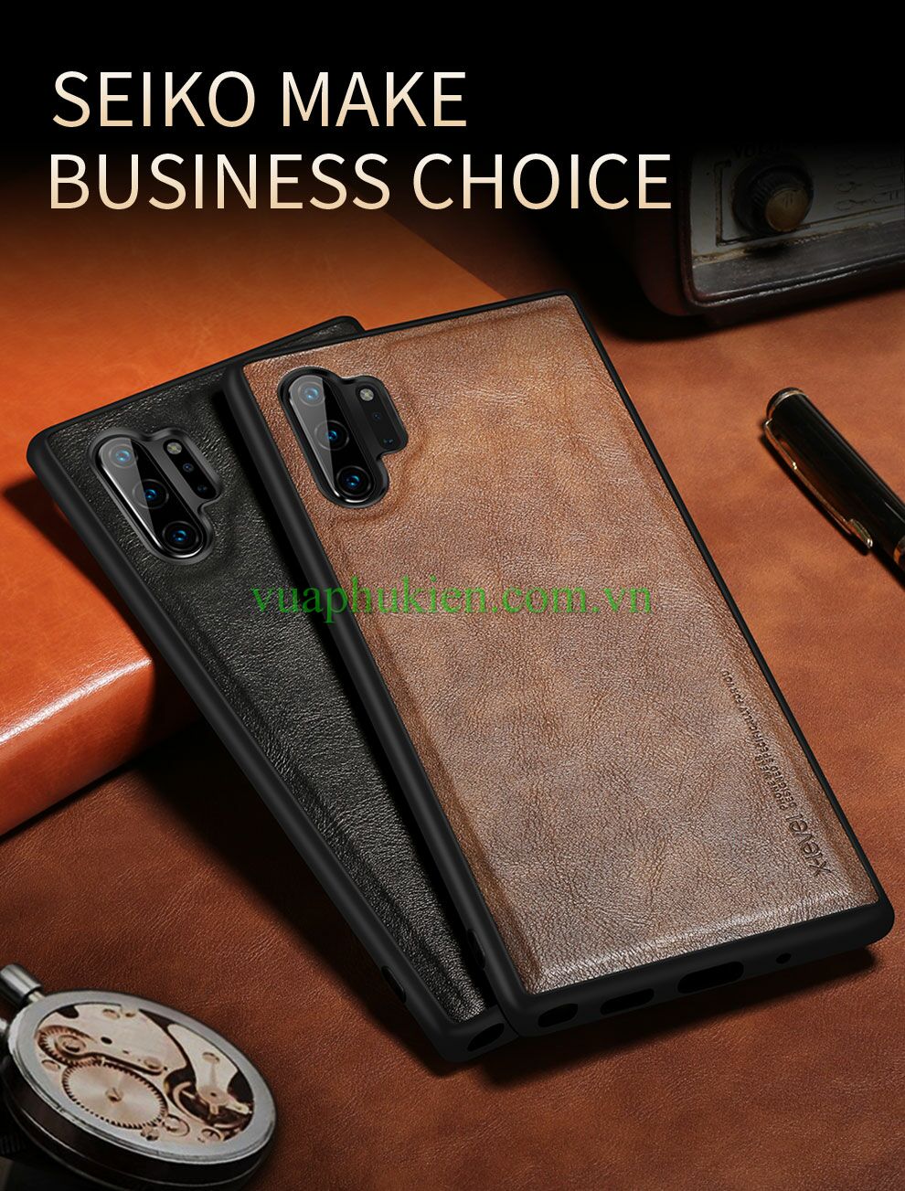 Ốp lưng da cho Samsung Note 10/ Note 10 Plus, Note 10 Lite, hiệu X-level Da Chính hãng