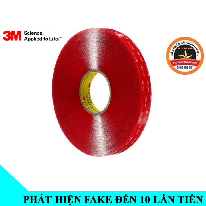 Băng keo cường lực trong suôt 2 mặt siêu dính VHB 3M 4910