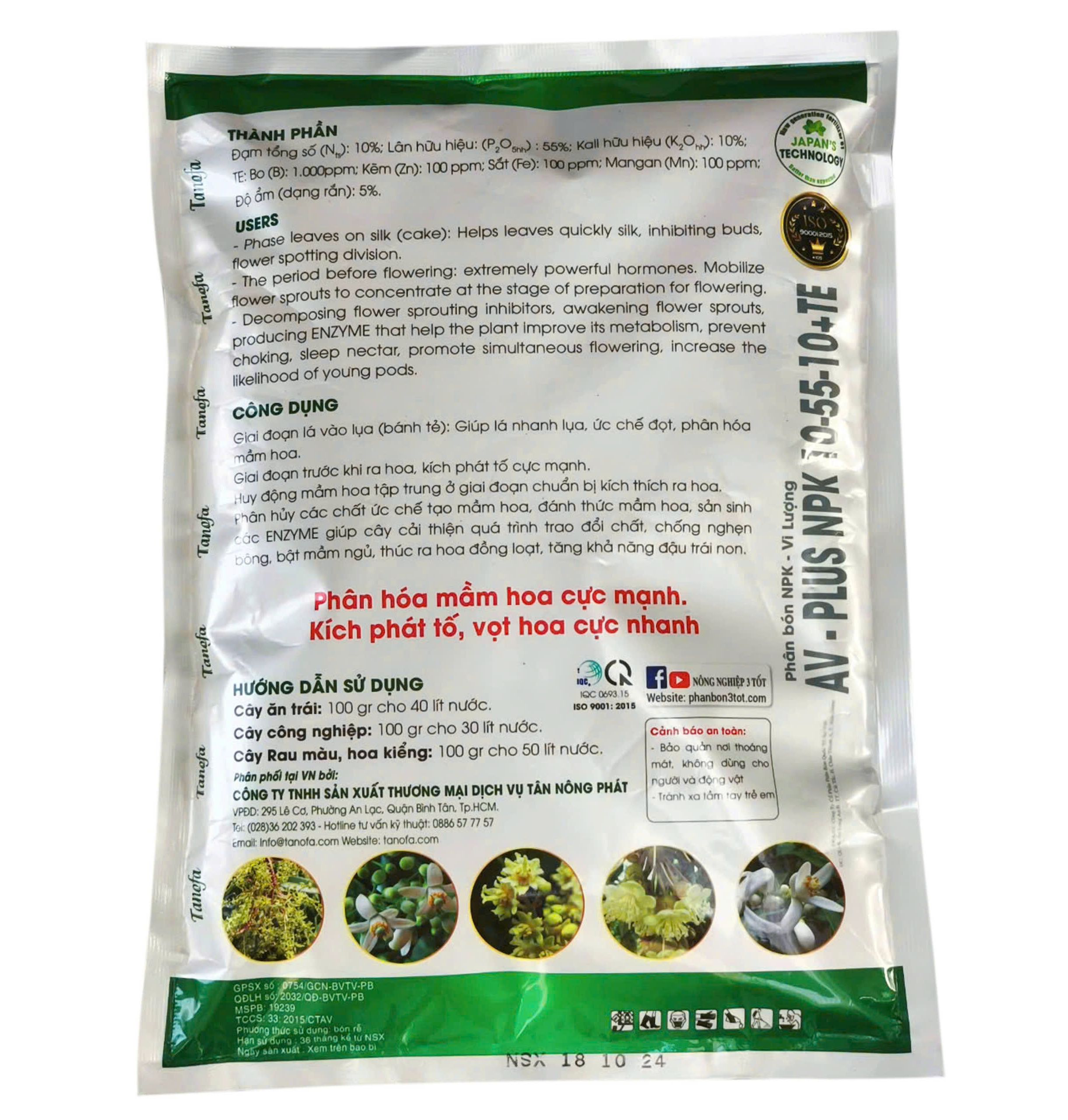 A BA KÍCH (10-60-10+TE) tạo mầm hoa | CTY 3 TỐT