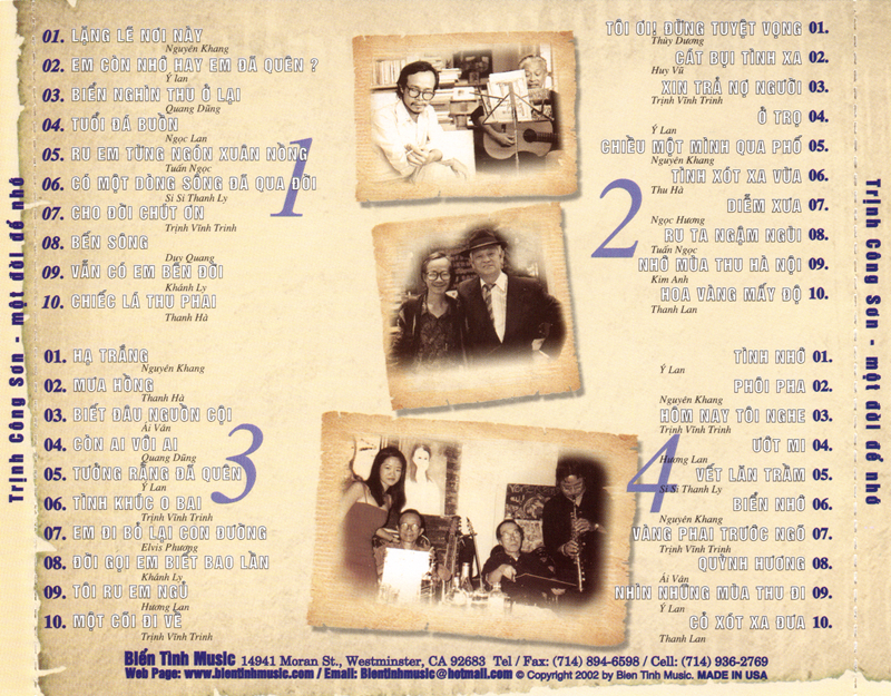 [MDCD] Đĩa CD Nhạc Trịnh Công Sơn - Một Đời Để Nhớ - 4 CD