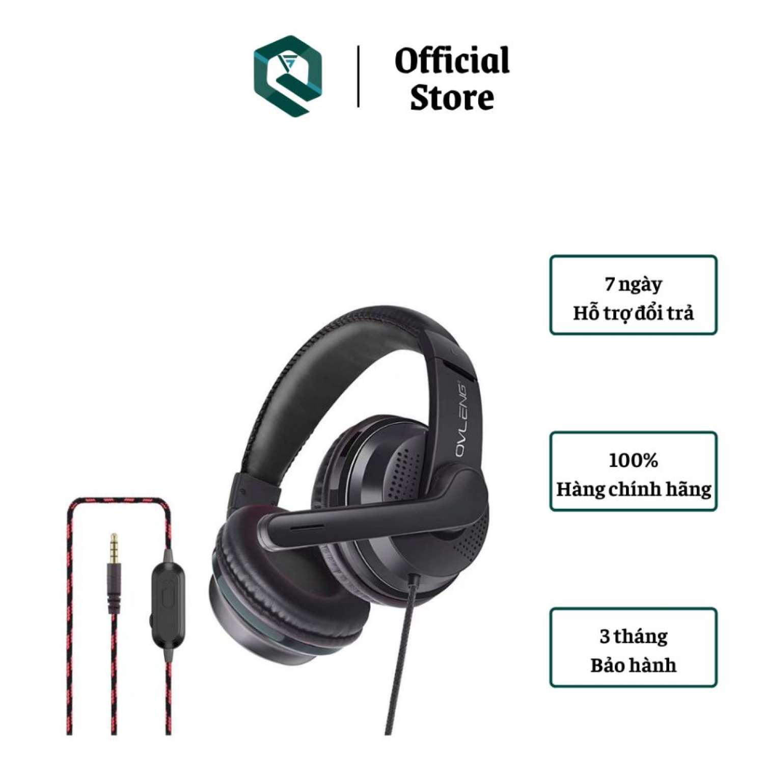 Tai Nghe Chụp Tai Có Dây Có Mic OVLENG OV P6 - Tai Nghe Headphone Âm Bass Mạnh Mẽ Cho Điện Thoại, Laptop, Máy Tính - Tai Nghe Gaming Chụp Đầu Có Micro Đàm Thoại