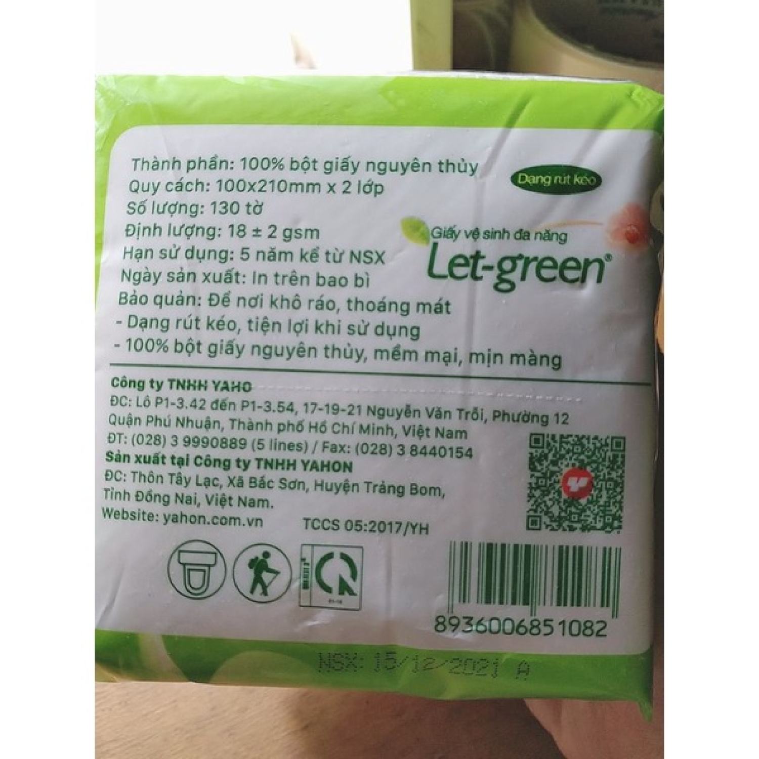 khăn giấy rút Let-green 130tơ`