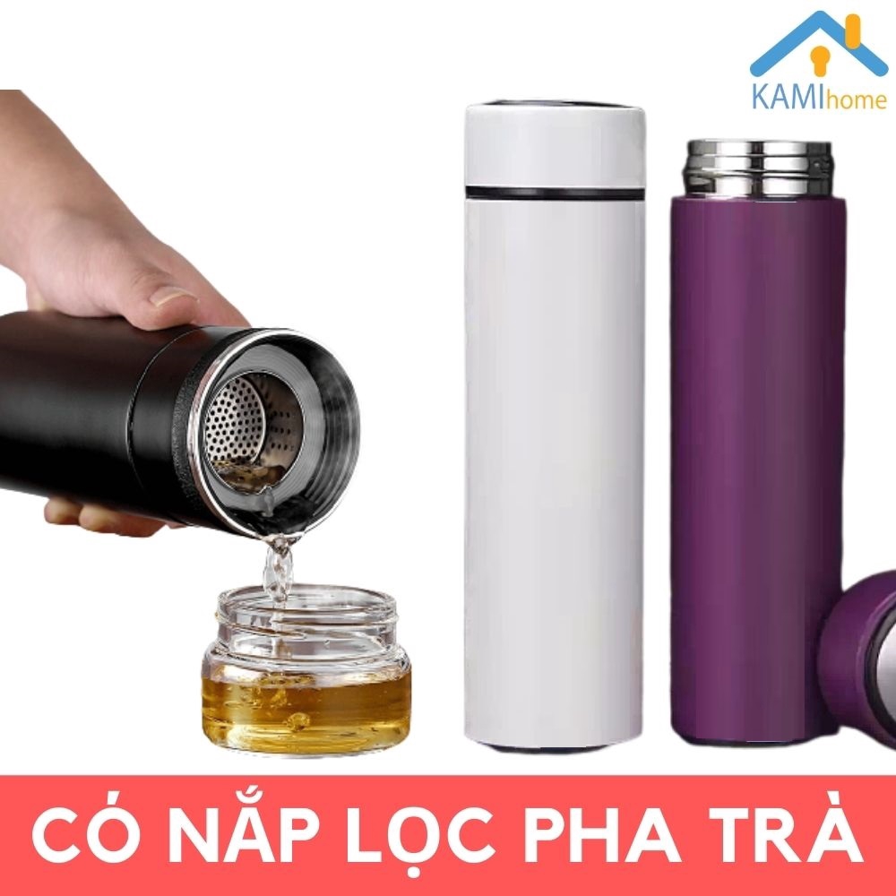 Bình giữ nhiệt 500ml nắp có quai KamiHome Model22002 ly cốc uống nước ly coc giu nhiet lygiunhiet cocgiunhiet