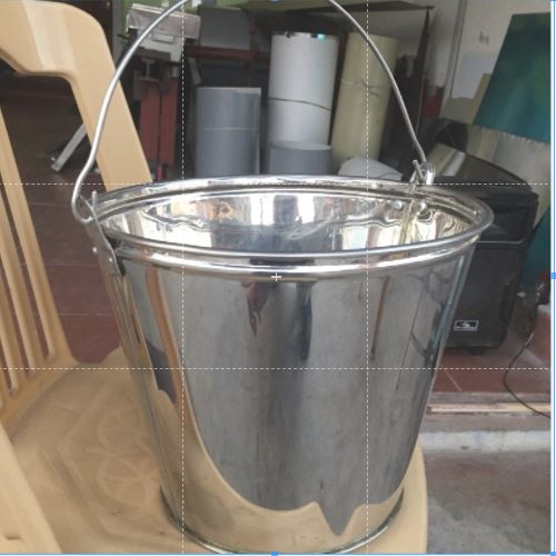Xô inox 304 nanichino hàng đẹp 20cm x 22cm x28cm
