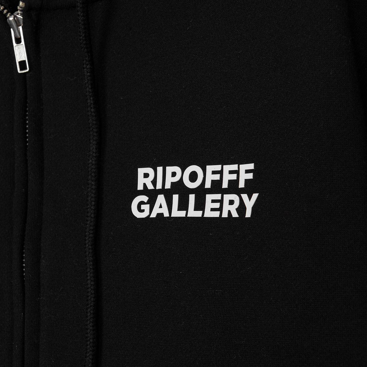 RIPOFFF Gallery Zip Hoodie - Black