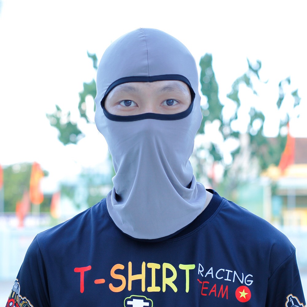 trùm đầu ninja vải lanh mát, co giãn