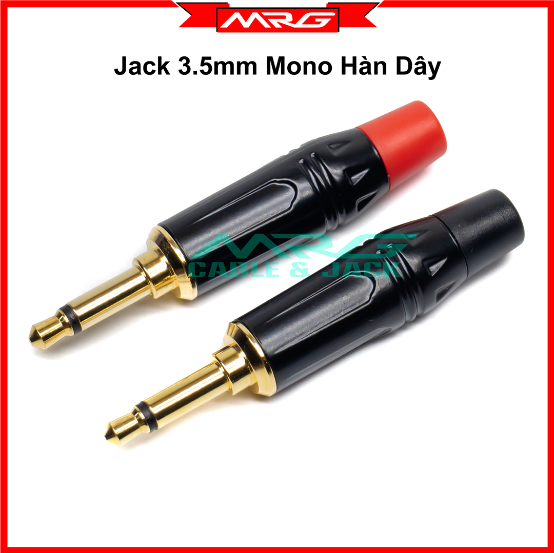 Jack 3.5 Mono 2 khấc, dùng hàn dây audio, giá 1 chiếc (3.5mm TS Mono Jack Plug). J-3