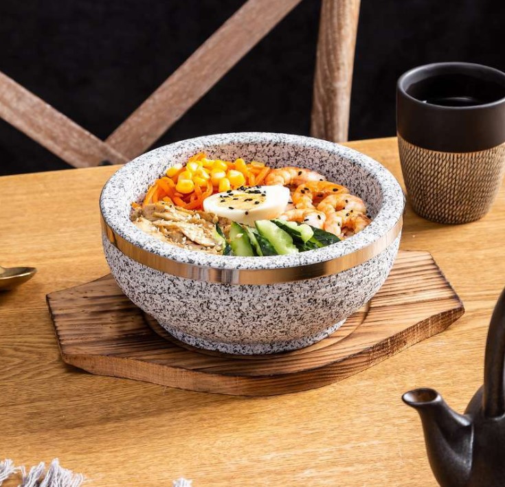 Bát Đá- thố đá giữ nhiệt size 20cm (kèm đế)