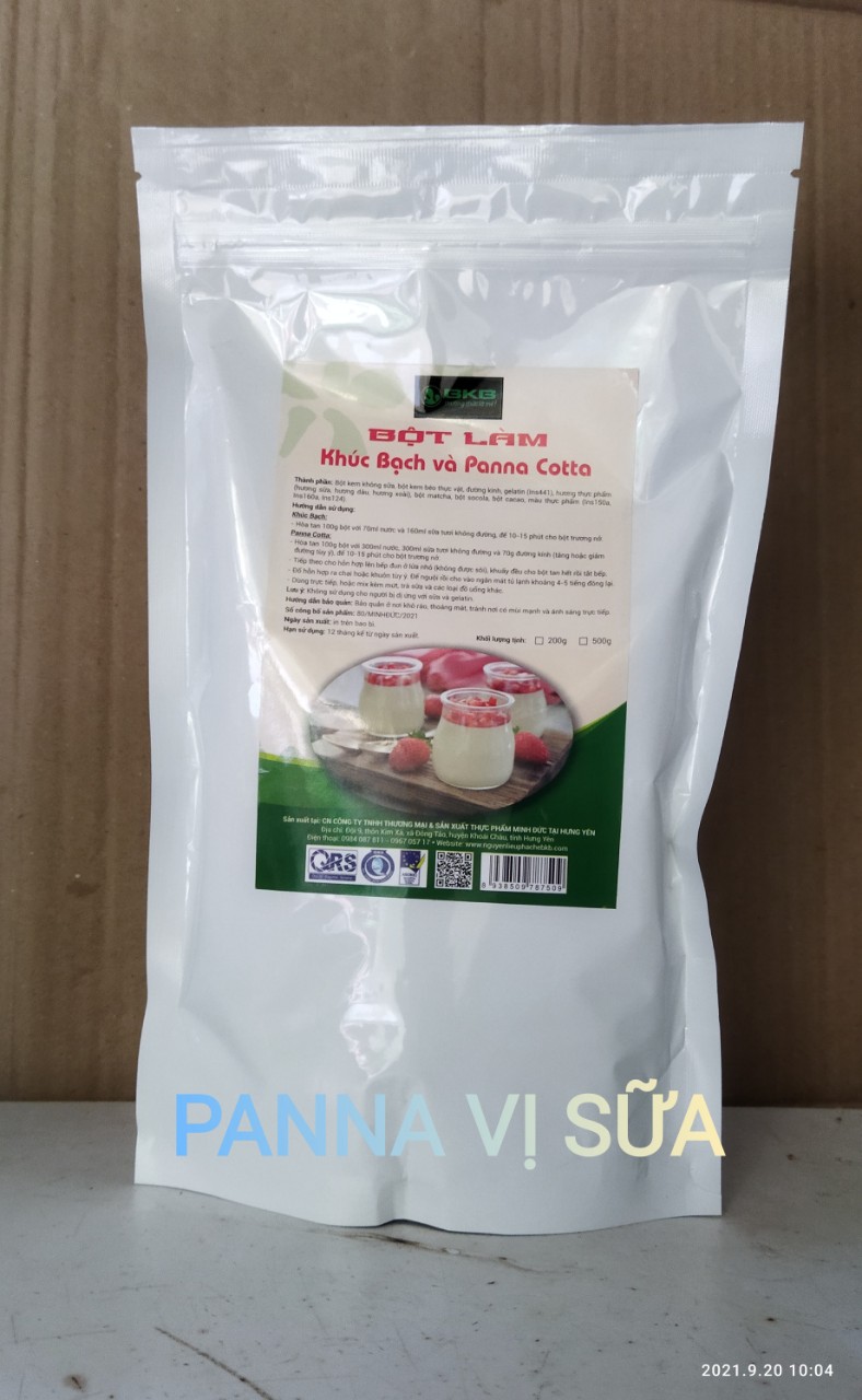 BỘT LÀM CHÈ KHÚC BẠCH -  PANNA COTTA 1KG
