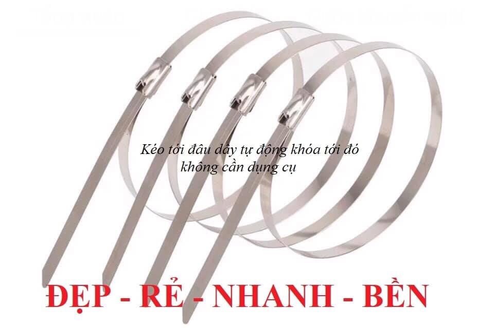 Dây rút inox 8x400mm ( bịch 100 sợi)
