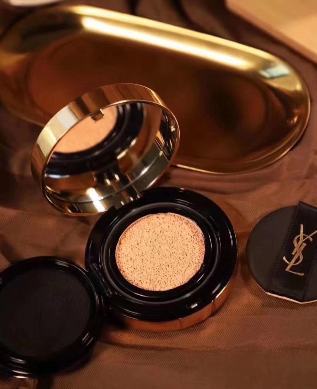(Fullsize + Bill) Phấn nước Ysl Fusion Ink Cushion Foundation - Phấn Ysl Vỏ Da