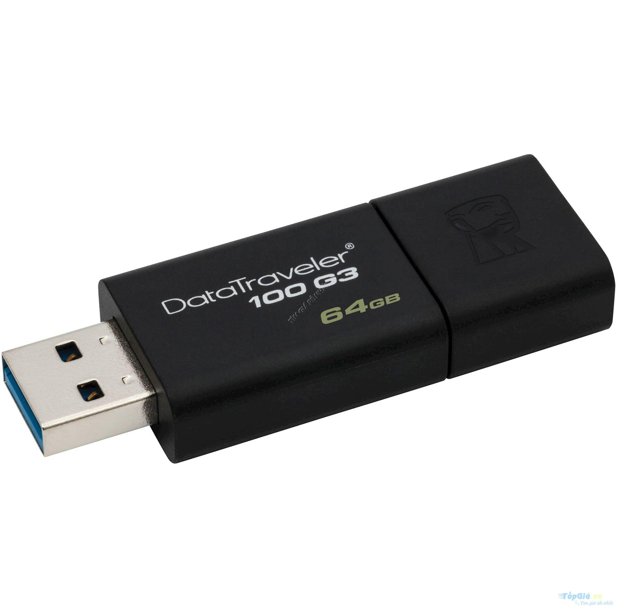 USB Kingston 64GB DT100 G3 USB 3.0 (Đen)