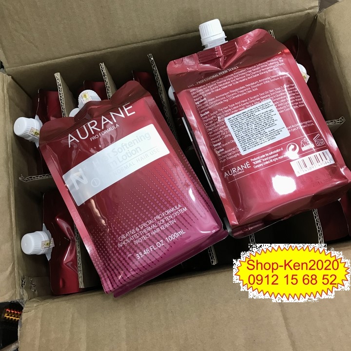 Thuốc uốn duỗi ép tóc Aurane Pháp 1000ml x2 (N+C & N+S) Aurané