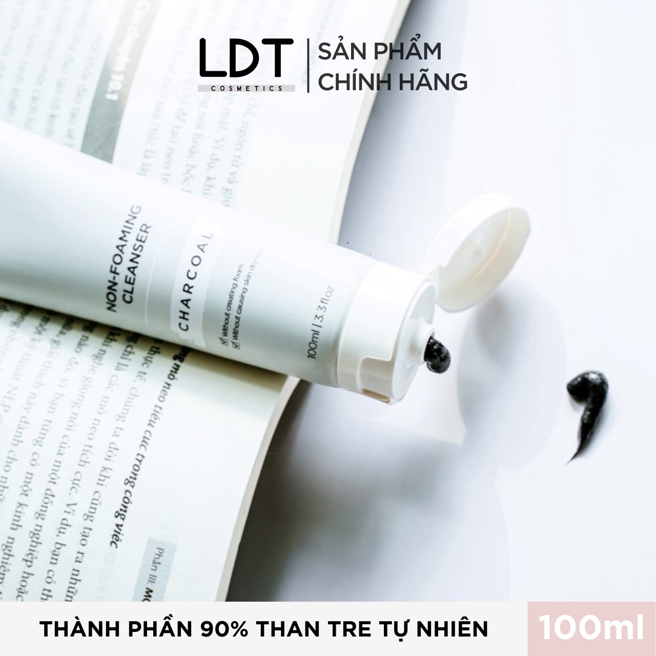 [HCM]Sữa Rửa Mặt Than Tre Không Bọt Lori B 100ml