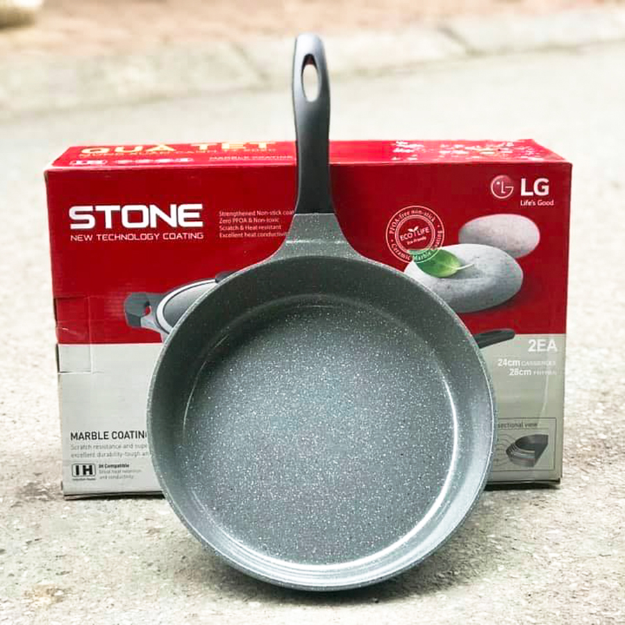 BỘ NỒI CHẢO LOCK&LOCK STONE dùng trên Bếp từ