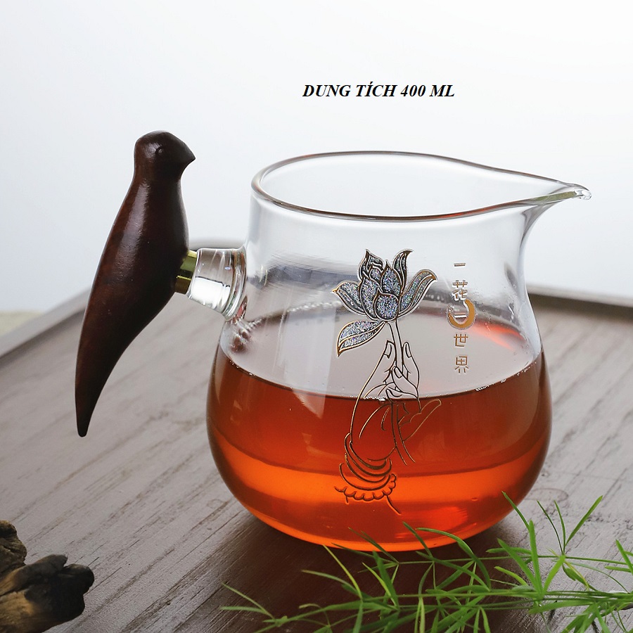 Tống chuyên trà bằng thủy tinh chịu nhiệt Borosilicate cao cấp dung tích 350 ml