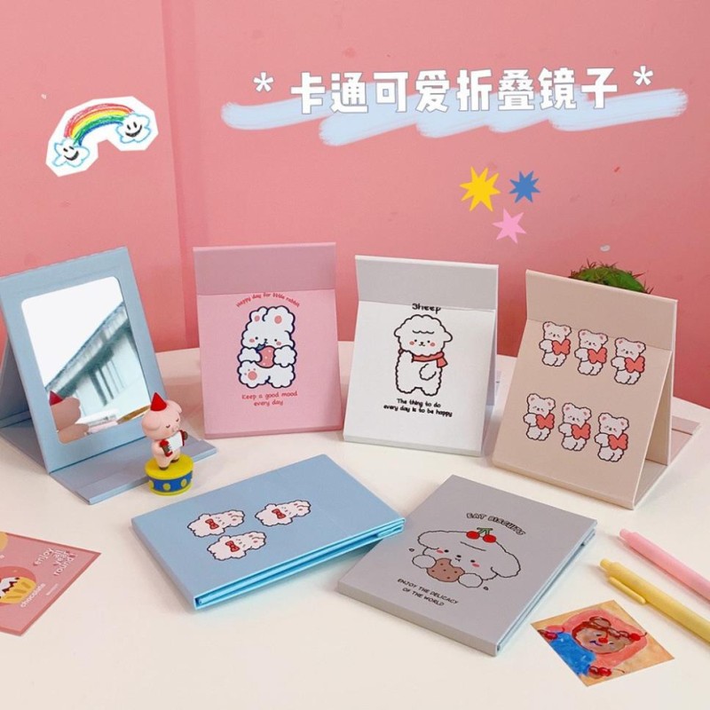 Gương Giấy Hình Tập Siêu Cute Nhiều Mẫu Cho Bạn Nữ Lựa Chọn giá rẻ